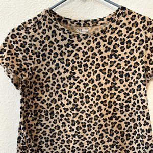 Old navy girls leopard print shirt size 14-16